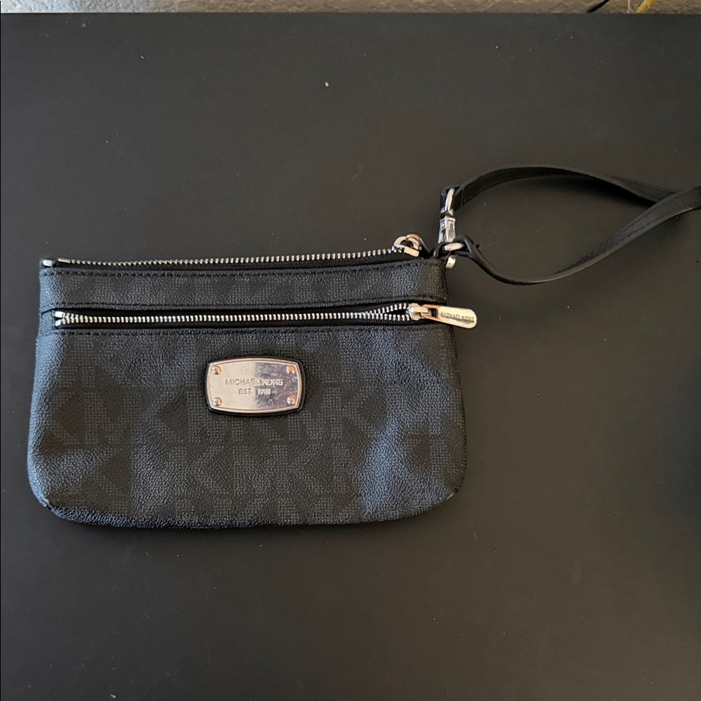 Michael Kors Black Logo Wristlet
